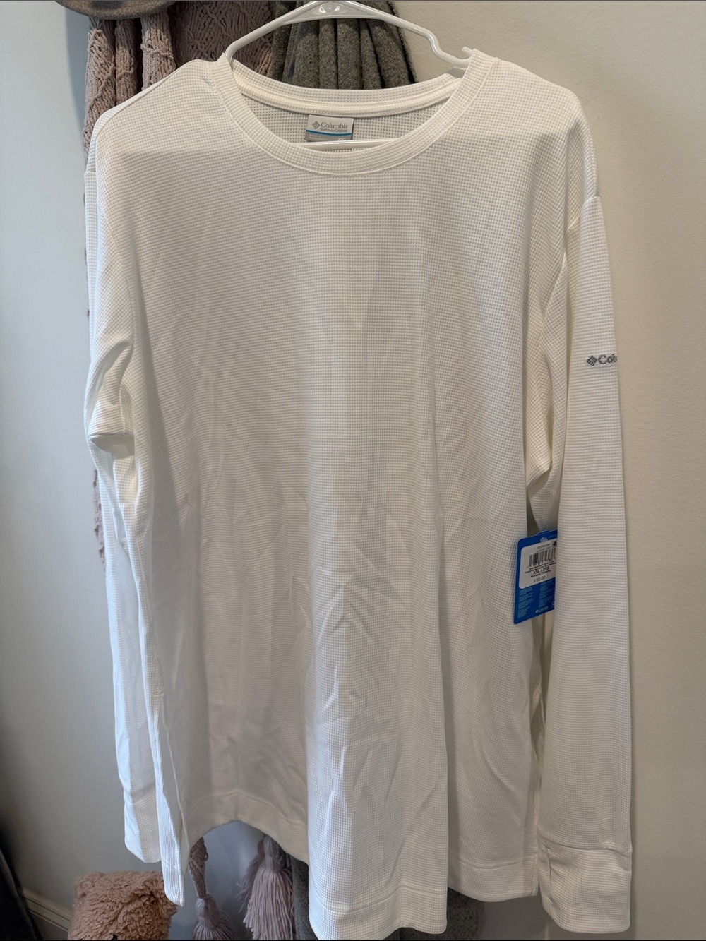 Columbia Long-Sleeve Waffle Crew Shirt - White